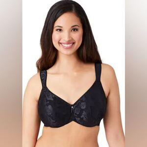 Wacoal 85567 Awareness Full Figure Underwire Bra Black 40C